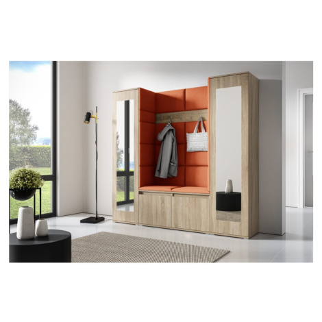 Eka Předsíňová stěna s čalouněnými panely Trinity 31 - Sonoma / Okrová 2325