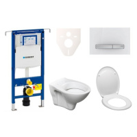 Cenově zvýhodněný závěsný WC set Geberit do lehkých stěn / předstěnová montáž+ WC S-Line S-line 