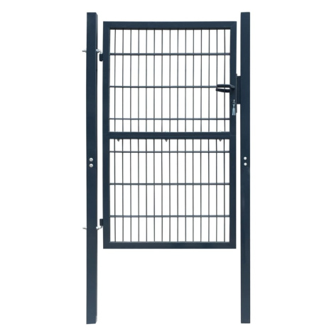 vidaXL 2D plotová branka (jednoduchá) antracitově šedá 100 x 140 cm