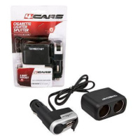 4CARS Rozdvojka zapalovače kombinovaná 12/24V S USB