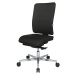 eurokraft pro Kancelářská otočná židle V4, čalouněné opěradlo, černá / černá