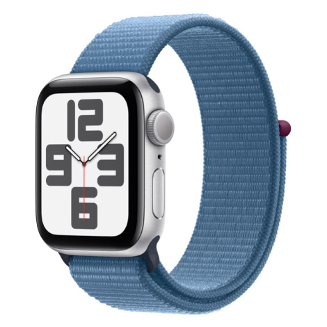 Apple Watch SE 40 mm sport loop smart hodinky Silver/Winter Blue