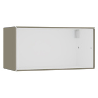 mauser Závěsný otevřený samostatný box, šířka 770 mm, béžovošedá / čistá bílá