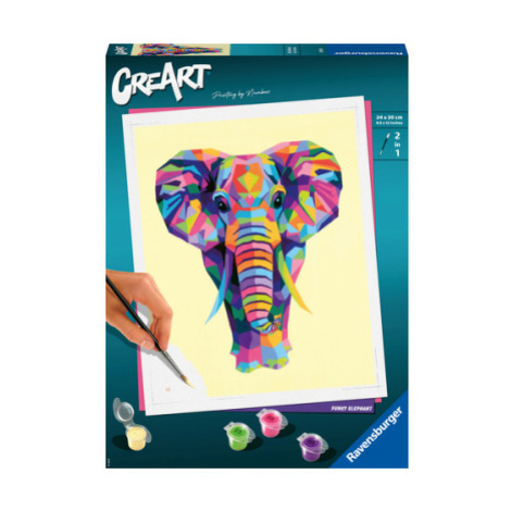 Malování podle čísel CreArt Vtipný slon RAVENSBURGER