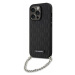 Kryt Karl Lagerfeld iPhone 14 Pro 6.1" black hardcase Saffiano Monogram Chain (KLHCP14LSACKLHPK)