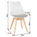 Jídelní židle DAMARA – dřevo, plast, látka, více barev světle hnědá