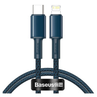 Baseus High Density Braided Cable Type-C to Lightning, PD, 20W, 2m (modrý)
