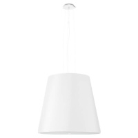 Bílé závěsné svítidlo se skleněným stínidlem ø 50 cm Tresco – Nice Lamps