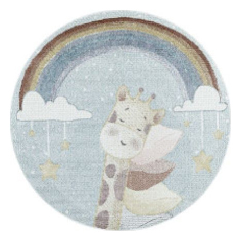 Ayyildiz koberce Dětský kusový koberec Lucky 3612 blue kruh Rozměry koberců: 160x160 (průměr) kr