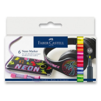 Popisovače neonové souprava 6 barev Faber-Castell