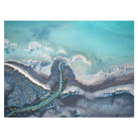 Ilustrace Aerial abstract of beautiful coastline, Chris Gordon, 40 × 30 cm