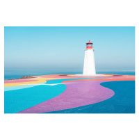 Fotografie Colorful road by the sea, Jiojio, 40 × 26.7 cm