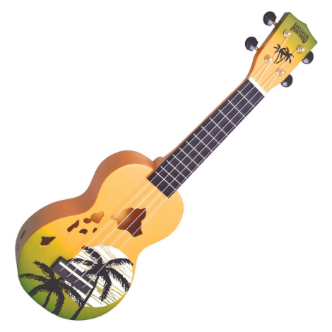 Mahalo Hawaii Sopránové ukulele Hawaii Green Burst