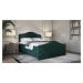 SFAB Kontinentální čalouněná postel ROMA (140x200 cm) Látka Velutto: Velutto 10 - Zelená