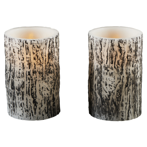 Livarno home LED svíčka z přírodního vosku (vzhled dřeva)