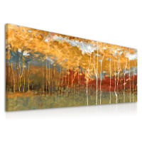 Obraz na plátně COLOR WOOD B různé rozměry Ludesign ludesign obrazy: 100x40 cm