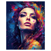 Obrazy na stěnu - Smyslný portrét ženy v barvách Rozměr: 40x50 cm, Rámování: bez rámu a bez vypn