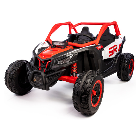 Mamido Elektrické autíčko Buggy Bumper 66 červené | 24V | 4x200W | EVA | LED | 2,4Ghz | ECO kůže