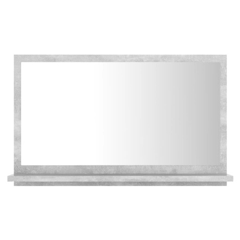 vidaXL Koupelnové zrcadlo betonově šedé 60 x 10,5 x 37 cm dřevotříska