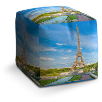 Sablio Taburet Cube Eiffel Tower 5: 40x40x40 cm