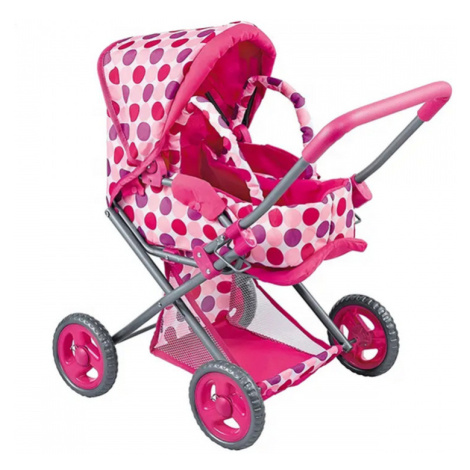 Woopie Růžový kočárek pro panenky 3v1 od 3 let Royal | Nosítko, autosedačka, stříška