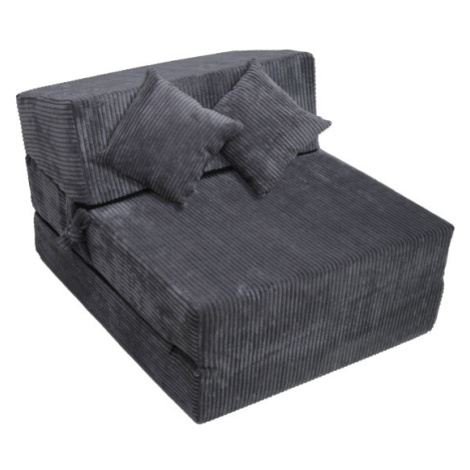 Fimex Rozkládací křeslo - matrace pro hosty Lincol tmavě šedé 70x200x15 cm - Fimex