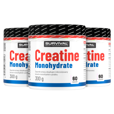 Survival Creatine Monohydrate 300 g 2+1 ZDARMA