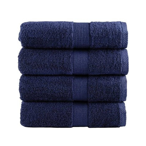 Shumee Premium 4 ks navy modré 30 × 50 cm 600 g/m2 100% bavlna