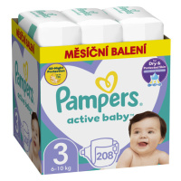 Pampers Active Baby-Dry 3 MIDI 5-9 kg 208 ks