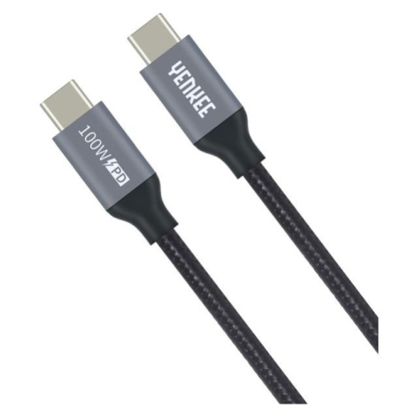Kabel YENKEE YCU 323 BK USB-C/USB-C 3.1 1,5m Black