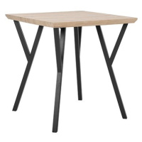 Jídelní stůl 70 x 70 cm, světlé dřevo s černým BRAVO, 168939