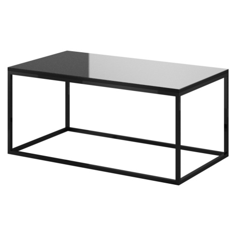 DEJEON konferenční stolek, černá/černé sklo Helvetia
