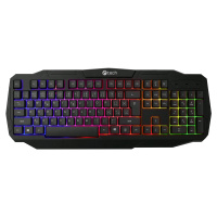 Herní klávesnice C-TECH Arcus (GKB-15), casual gaming, CZ/SK, duhové podsvícení, USB