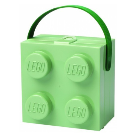 Lego® svačinový box s rukojetí army zelená