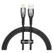 Kabel USB cable for Lightning Baseus Glimmer Series, 2.4A, 1m (Black)
