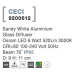 NOVA LUCE venkovní stropní svítidlo CECI bílý hliník skleněný difuzor Osram LED 6W 3000K 100-240