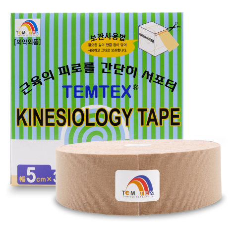 TEMTEX Kinesio tape Classic XL, béžová tejpovací páska 5cm x 32m