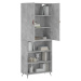 vidaXL Skříň highboard betonově šedá 69,5x34x180 cm kompozitní dřevo