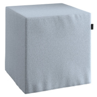 Dekoria Sedák Cube - kostka pevná 40x40x40, jemně blankytný melanž, 40 x 40 x 40 cm, Amsterdam, 