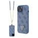 Kryt Guess GUHCP15SP4TDSCPB iPhone 15 6.1" blue hardcase Crossbody 4G Metal Logo (GUHCP15SP4TDSC