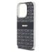 DKNY PC/TPU Repeat Pattern Tonal Stripe Magsafe kryt iPhone 15 Pro černý