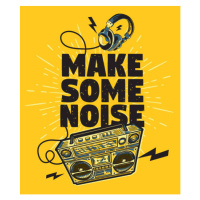 Ilustrace Make some noise musical design with boom box, Alex_Bond, 34.1 × 40 cm