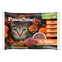 Pawsome Adult Cat 4 x 85 g - kachna