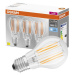 3PAK LED žárovka LED E27 A60 CL 7,5W = 75W 1055lm 4000K Neutrální 300° Filament OSRAM BASE