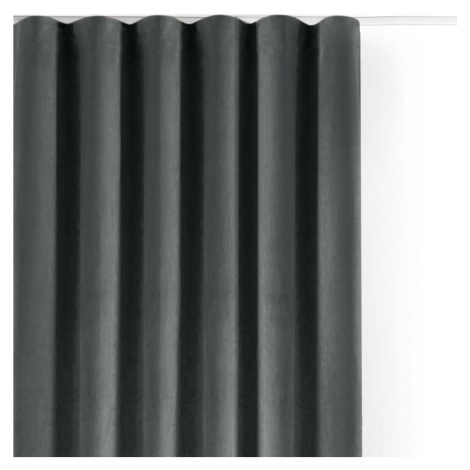 Tmavě šedý sametový dimout závěs 265x225 cm Velto – Filumi