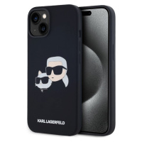 Karl Lagerfeld Liquid Silicone Double Heads Magsafe zadní kryt iPhone 14 černý