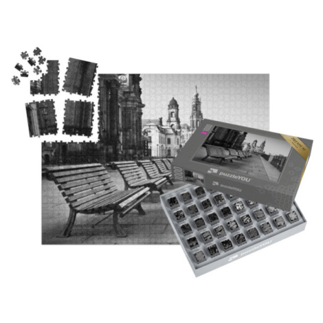 SMART SORTED® | Puzzle 1000 dílků „Drážďanská říční promenáda, Drážďany“