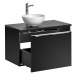 ArtCom Koupelnová skříňka s umyvadlem a deskou SANTA FE Black DU80/2 | 80 cm