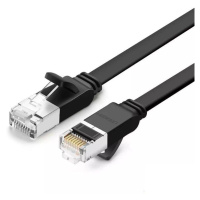 UGREEN plochý síťový kabel s kovovými zástrčkami, Ethernet RJ45, Cat.6, UTP, 5m (černý)