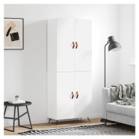 vidaXL Skříň highboard lesklá bílá 69,5 x 34 x 180 cm kompozitní dřevo